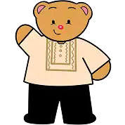 Creative Play Corner bear in barong mascot