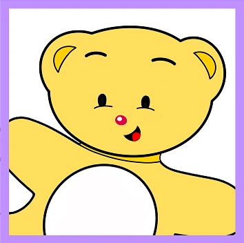 Care the yellow bear mascot representing the CPC Nursery program