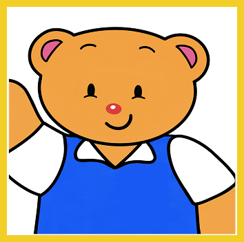 Whiz 1 the bear mascot representing the CPC Primary 1 program