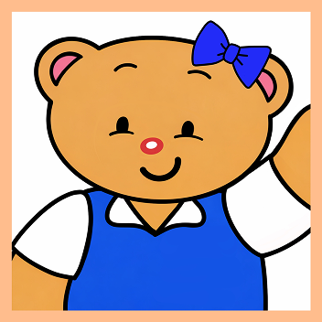 Whiz 2 the bear mascot representing the CPC Primary 2 program